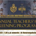 23rd Annual Teacher's Health Screening programme image